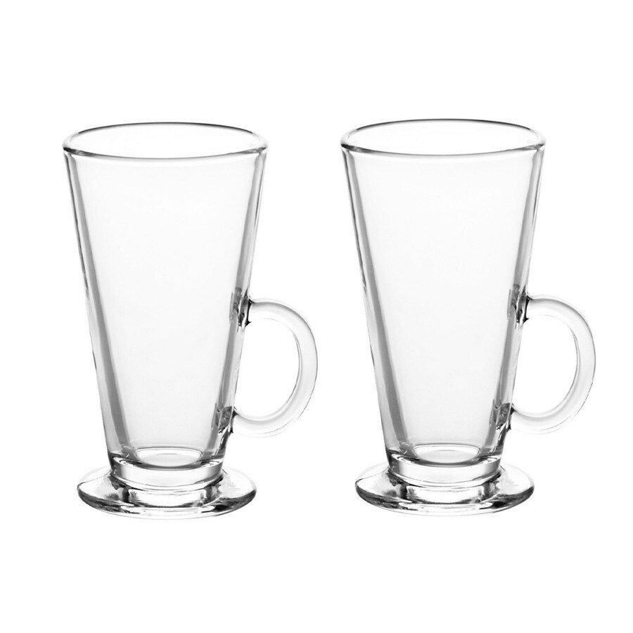 Clear Glass Coffee Mugs with Handle Juice Tea Glasses for /Cold Beverages Mug Set Thermal Shock Resistant Glass Water Cup: 2pcs