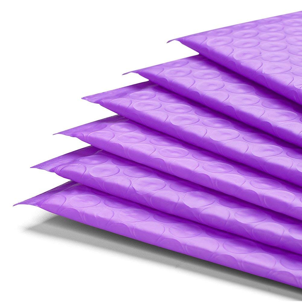10 stk  #0 6 x 10 tommer lilla poly boble mailer polstrede konvolutter 175 x 230mm selvforseglet postpose boble konvolut emballage konvolutter
