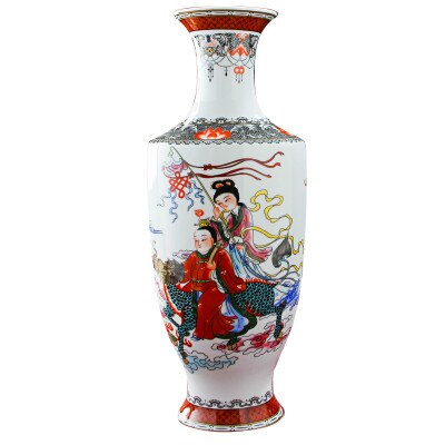 Classic Traditional Antique Jingdezhen Chinese Porcelain Flower Vase For Home Office Decor: C