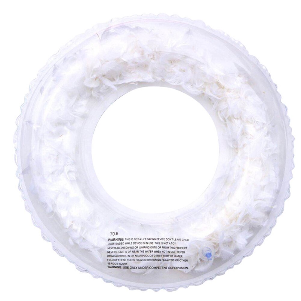 Zomer Strand Veer Zwemmen Ring Kinderen Volwassenen Verdikte Opblaasbare Pool Float Cirkel Voor Water Sport Protector Pvc Air Matras: white 58cm