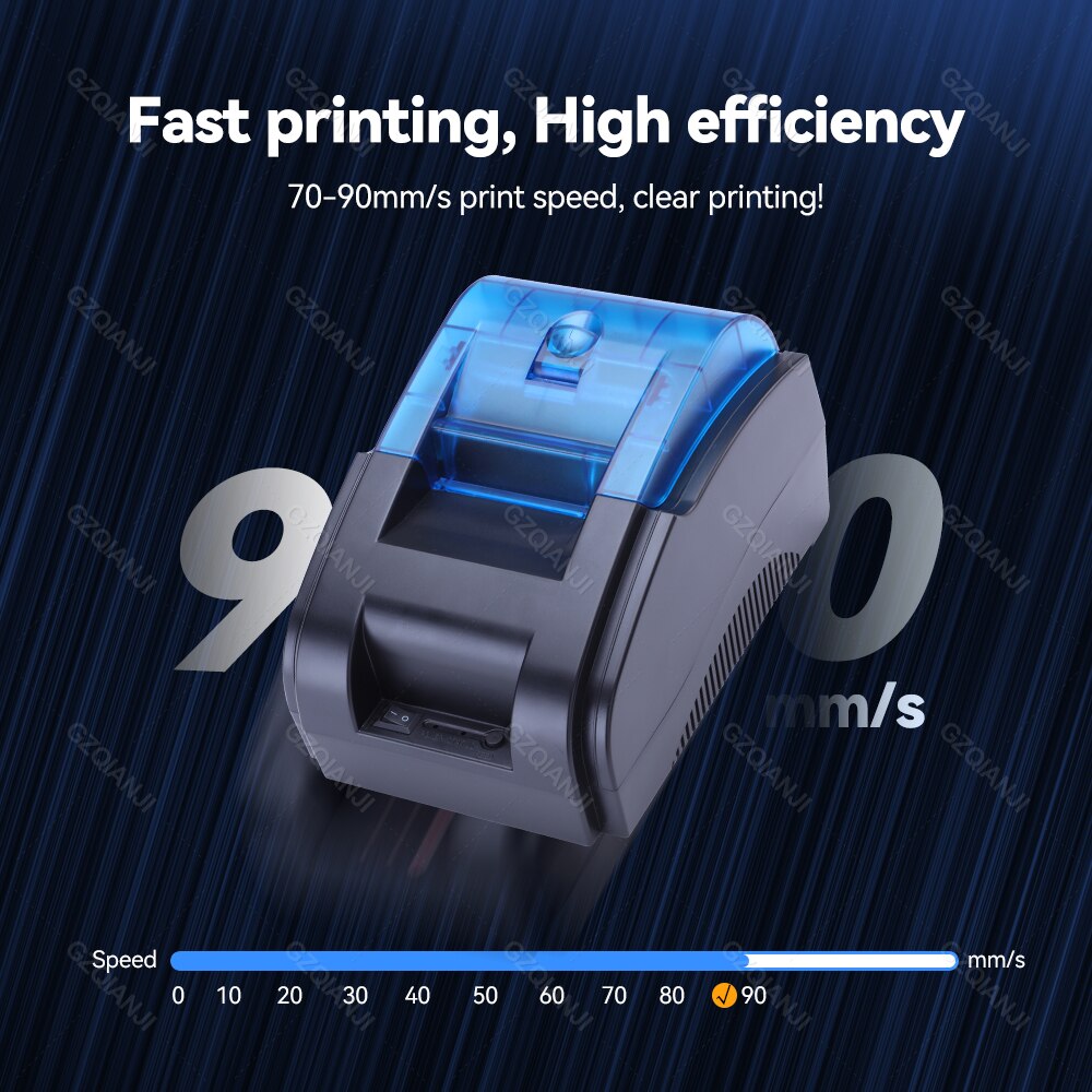58MM Desktop POS Printer USB Thermal Receipt Bill Printer Printing Maker Restaurant Sales Kitchen for Small Business 2022