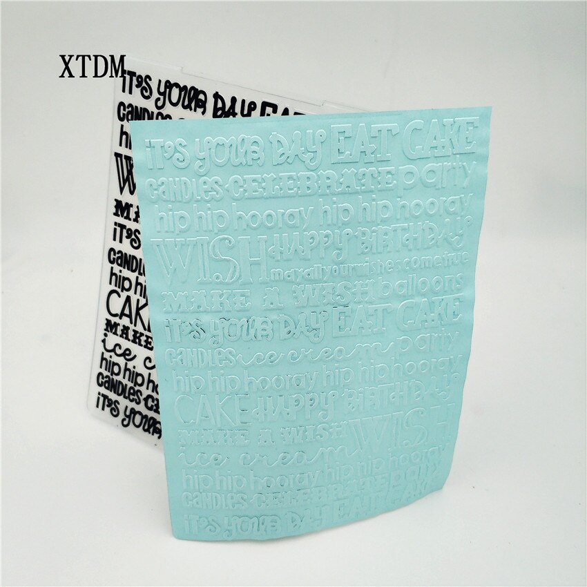 plastic happy birthday template craft card making paper card album wedding decoration scrapbooking Emobossing folder