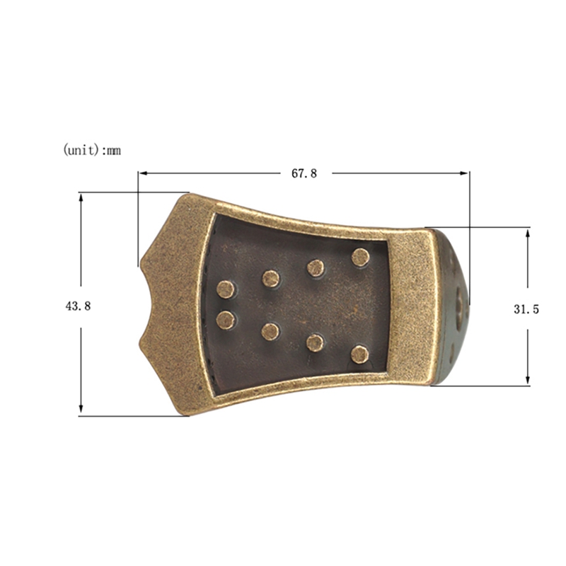 Brons Metalen Driehoek Mandoline Staartstuk Onderdelen Voor 8 String Gebogen Top Mandoline Vervanging