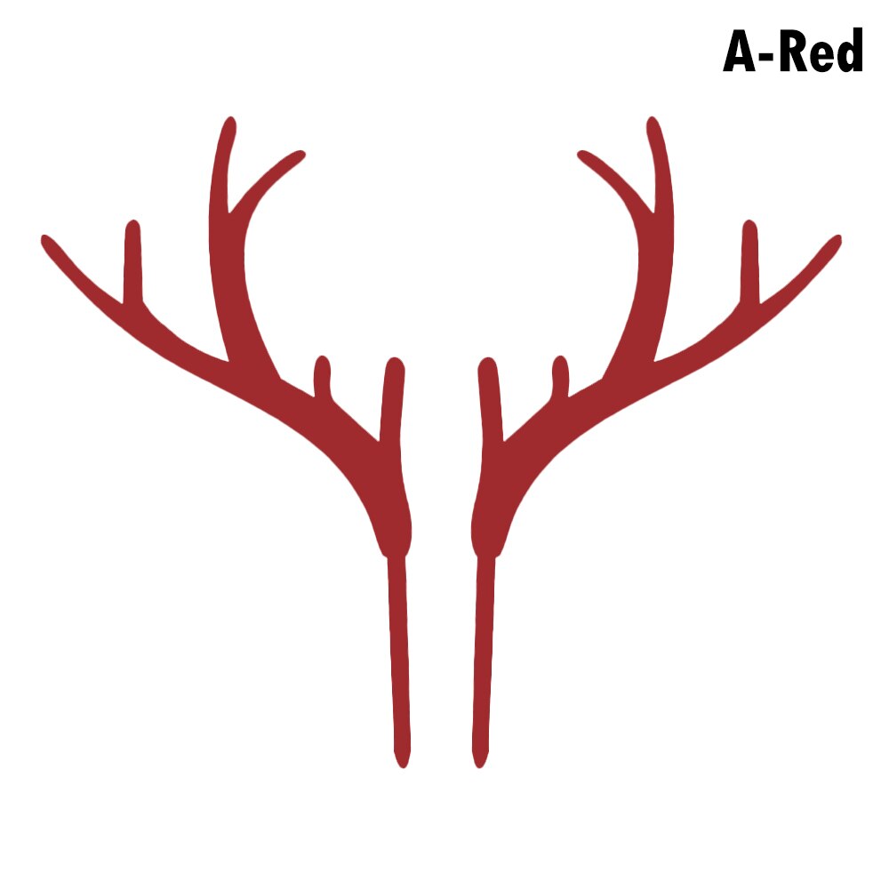 Goudkleurige hertengeweien van acryl cupcake toppers, vrolijke kerstversiering van acryl voor een feesttaart.: Een rode