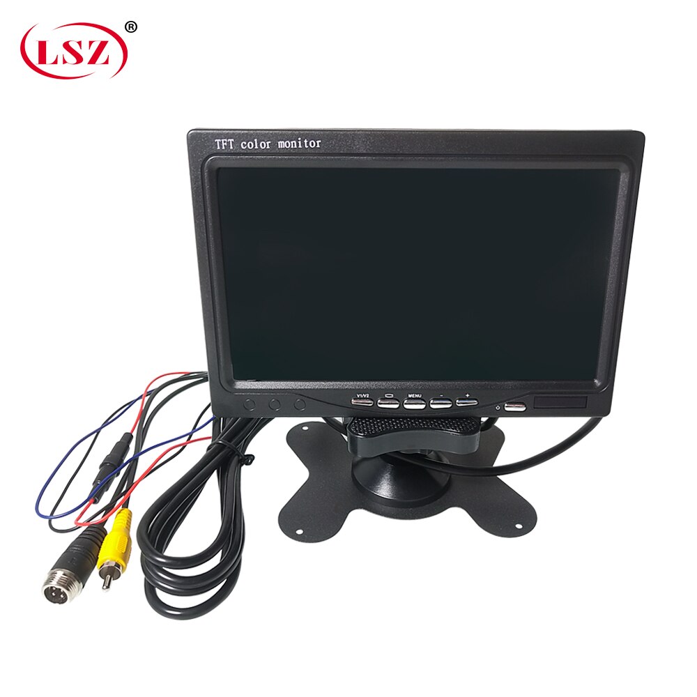 LSZ Fixed bracket mounting 7-inch monitor Can be used with car cameras Forklift/school bus/taxi