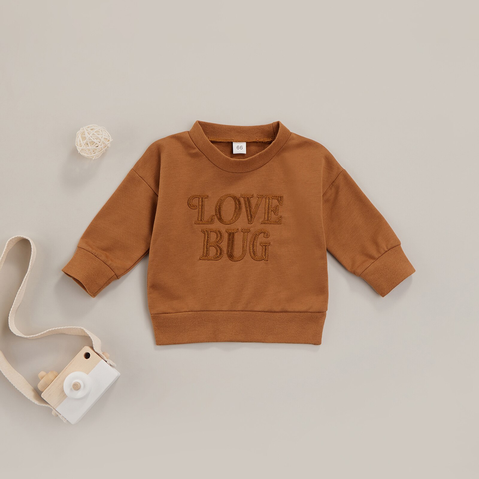 Sweat-shirt à manches longues pour bébé fille et garçon, avec lettres, printemps-automne