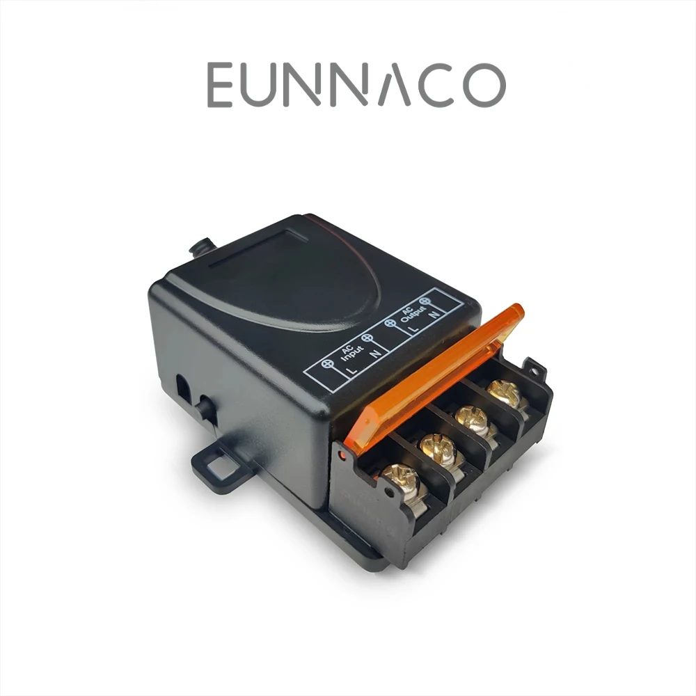 Bezprzewodowy pilot zdalnego sterowania RF433MHz AC 110V 220V 30A 1000 metrów Przekaźnik RF Odbiornik i nadajnik do lampy Wentylator urządzenia elektrycznego: Brązowy