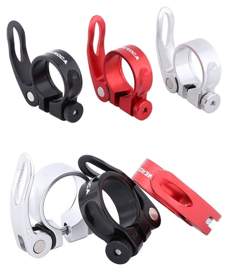 Meroca Fiets Zadelpen 31.8 34.9Mm Klem Qr Quick Release Aluminium Cnc Fiets Lock Klemmen Fietsen Deel Zadelpen clip
