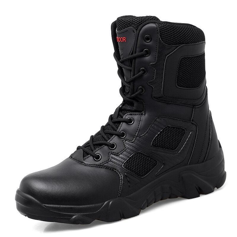 Männer Stiefel Winter Mann Schuhe Outdoor Stiefeletten Männer Schnee Stiefel Warm Halten Männer Schuhe Lace-Up Casual schuhe: black / 8