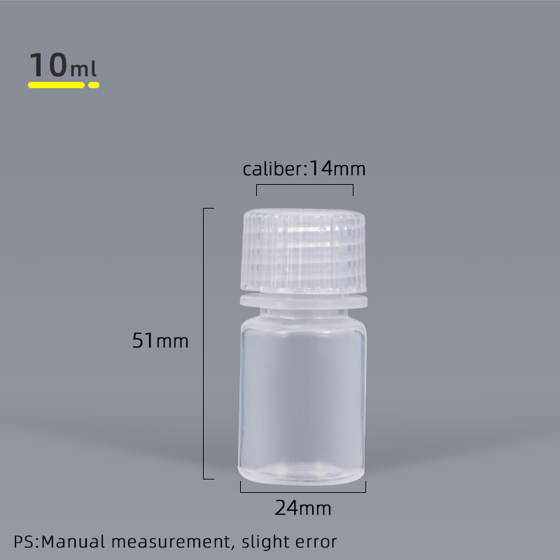 UMETASS Empty Plastic Bottle with Lid Food Grade cosmetic container travel Refillable Bottle 20ml/30ml/40ml/100ml/250m/500ml: 10ML-clear-PP