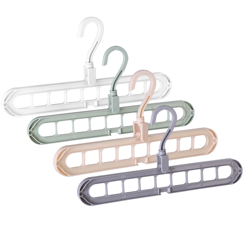 Multi-port Support Circle Clothes hangers 9 Holes for clothes Drying Rack Plastic Hangers Clothing Storage Magic Hanger