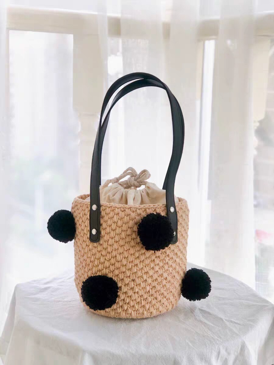 Leather DIY Hand Bag Kit Bags Accessories Bottom With Holes Rivet For Knitting Bag Handbag DIY Bag Base Strap Homemade