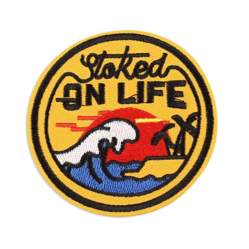 9 Pcs Cloth Patch Circular Badge Embroidery Patch Jacket Decorative Sewing DIY K3NF