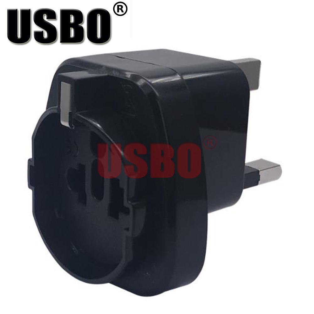 Black white universal 10A 250V British Grounding travel adaptor plug Hong Kong Singapore Malaysia embedded converter Type-I