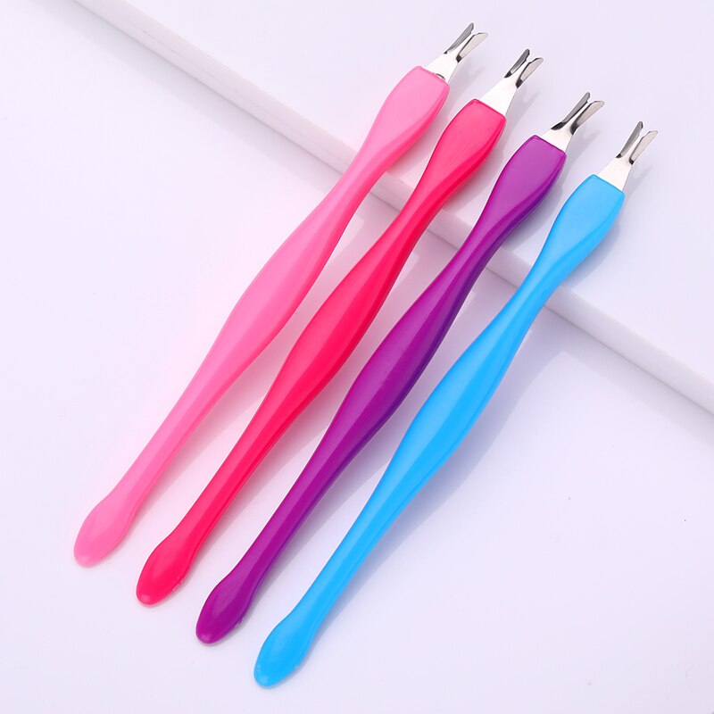 1Pc Tote Haut Entferner Nagel Kunst Gabel Häutchen Entferner Zange Pusher Trimmer Edelstahl Pedikübetreffend NäGel Pflege Nagel Werkzeuge