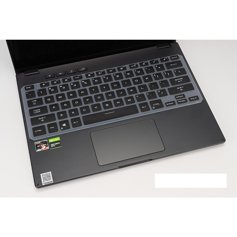 2 Pieces Silicone keyboard Guard Cover Protector For ASUS ROG Zephyrus g15 ga503qr Release 15.6": black