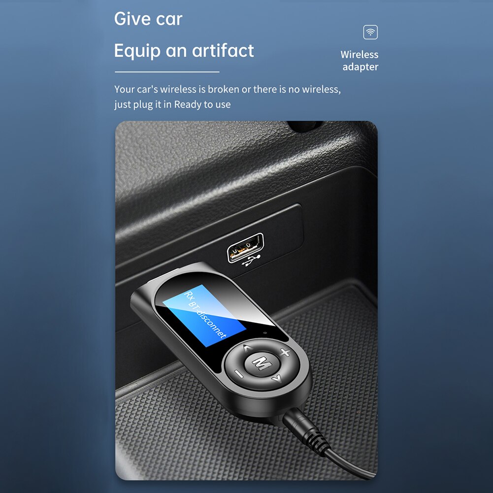 Audio- Absender Empfänger Adapter Dongle Leicht Installation LCD Anzeige T13 2 in 1 Bluetooth 5,0 Persönliche Auto Elemente