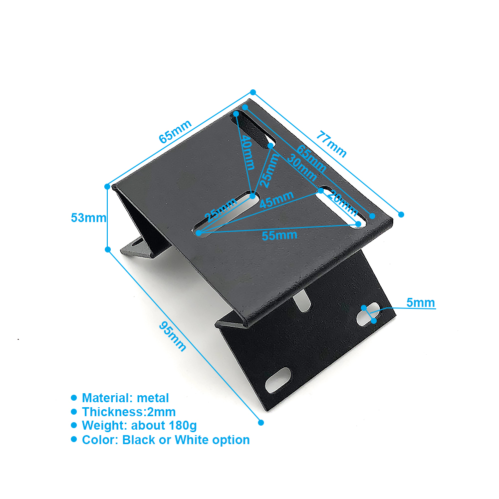 Staffa di montaggio telecamera CCTV bianca/nera staffa angolare a parete esterna in metallo a 90 gradi supporto per videocamera di sicurezza per videosorveglianza