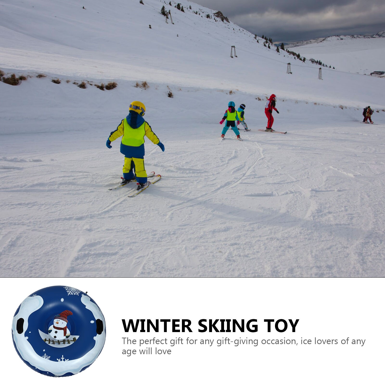 1Pc PVC Weihnachten Thema Schnee Kreis Verschleiß-beständig Aufblasbare Schnee Rohr