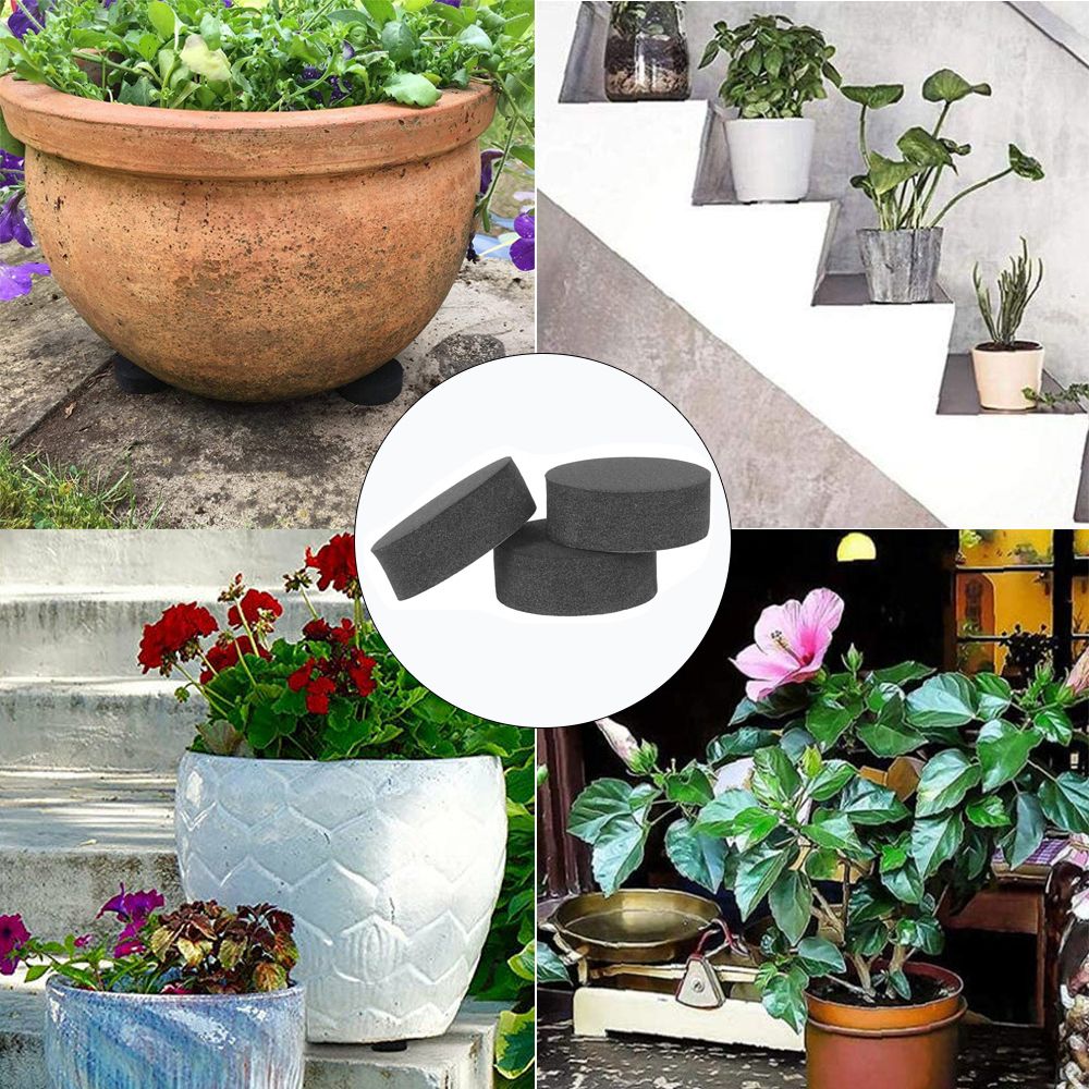 Flower Plant Pot Feet Garden Pots Accessories Non-slip Pad Self-adhesive Flowerpot Riser Stands Home Invisible Flower Pot Feets