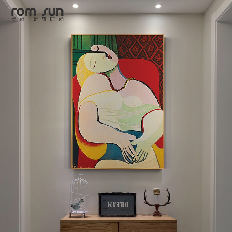Picasso rêve femme abstraite toile peinture Art mur photos pour salon décor à la maison affiches et impressions HD Style nordique