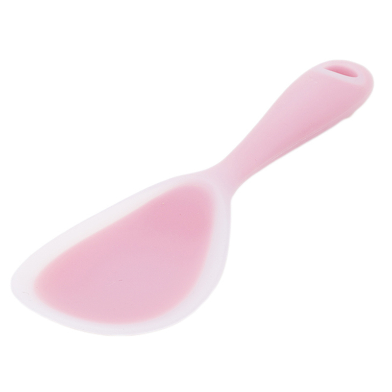 1pc ankomster sushi scoop ikke ris skje silikon skje husholdning kjøkken tilbehør kokeverktøy servise: Rosa