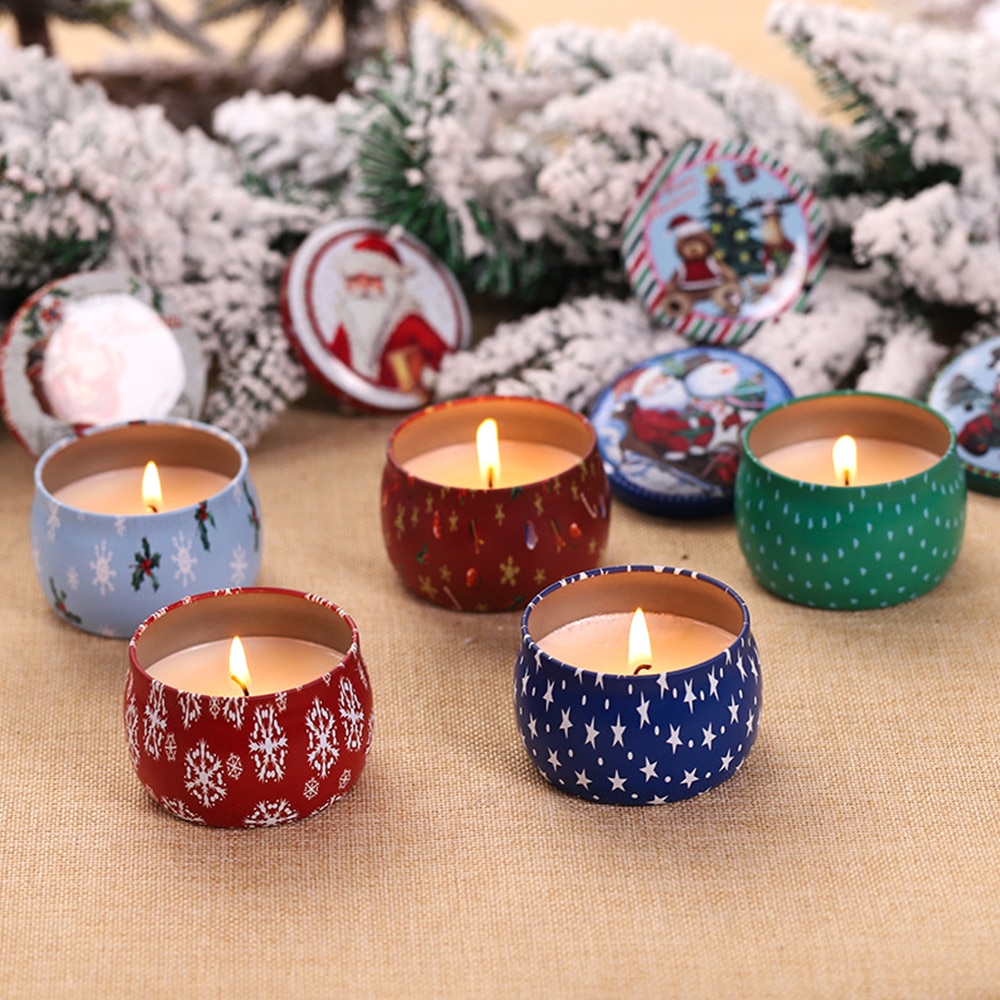 1/2/4pcs Christmas Candle Smokeless Candle Atmosphere Candles Xmas for Home Party Wedding Festival Decor