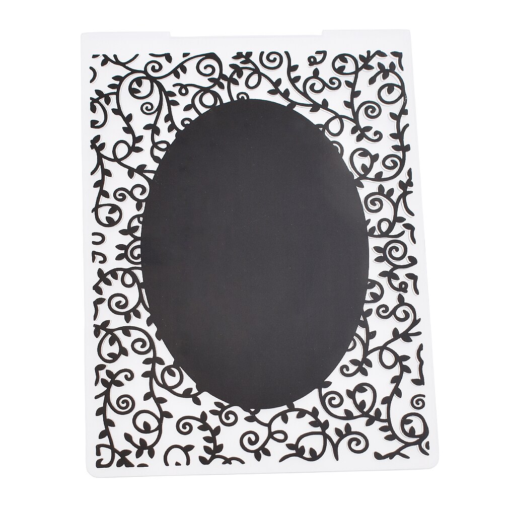 Plantilla de carpeta de plástico con marco ovalado para álbum de recortes, manualidades, tarjetas de álbum de fotos, decoración de vacaciones, 1 ud.