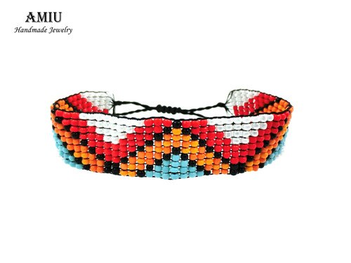 AMIU Handgemachte Freundschaft Armband Böhmen Stil Hippie Armband Seil Beliebte String Samen Perlen Armbänder Für Frauen Männer Weihnachten: A20