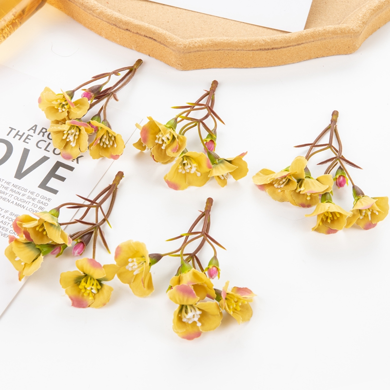 Künstliche Blumen Diy Festival Dekoration Kränze Heimat Zimmer Hochzeitsstrauß Diy Scrapbooking Brautaccessoires Ausverkauf Requisiten: S / Gelb