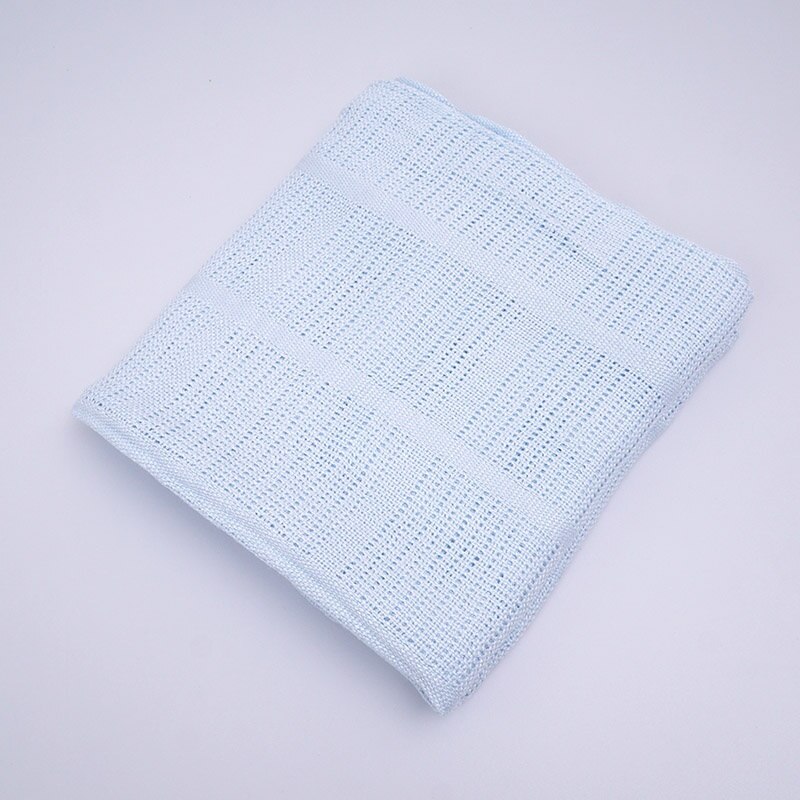 Babydecke aus bambus-baumwolle, weiche, einfarbige babydecke zum pucken und empfangen von neugeborenen (200*170cm stück): Blau