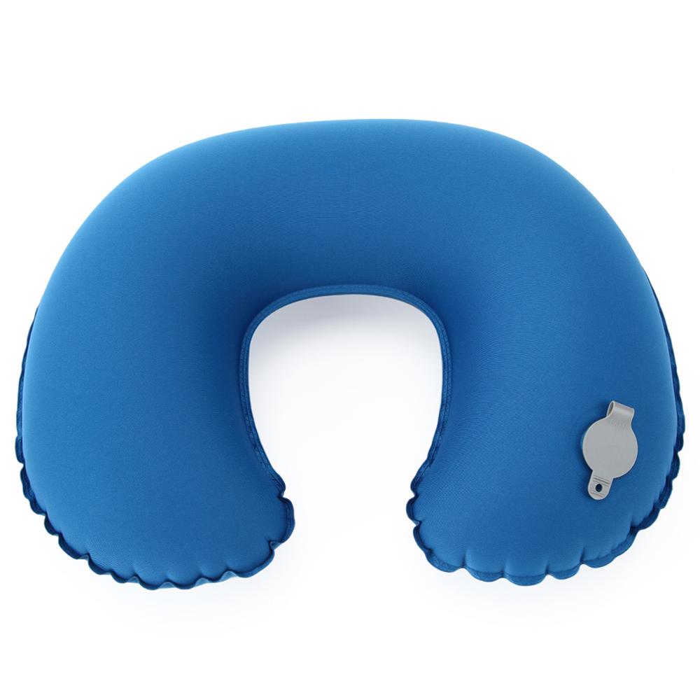 Oreiller gonflable ultra-léger d'air de forme de U oreiller de voyage portatif Compact confortable pour le Camping de voiture de plage de bureau d'avion
