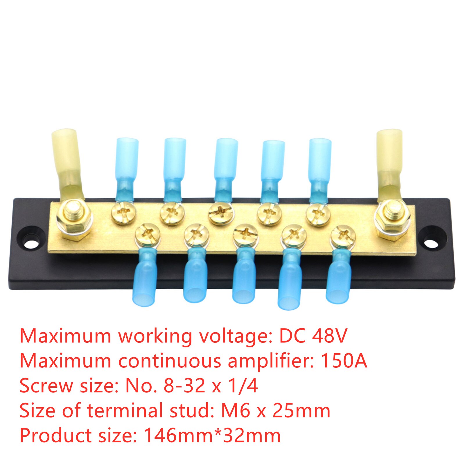 Hoge Bus Bar Box Verdeelkast Auto Truck Terminal Met Schroef Op Hoes Studs Rail Grond Distributie Blok Kit 300A: Roze