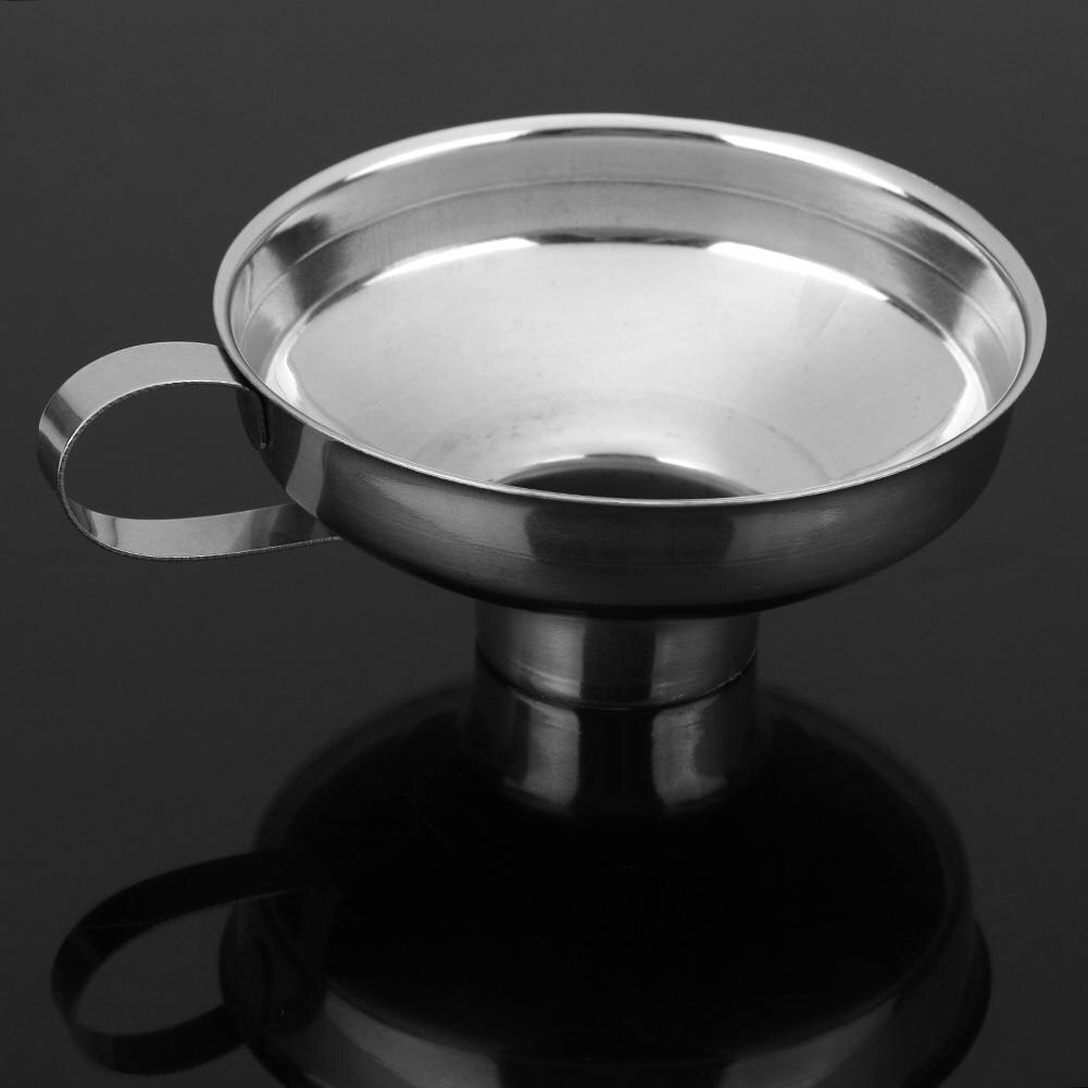 Stainless Steel Wide Mouth Canning Funnel Thick Salad Dressing Funnel Oil Leak Kitchen Tool Smooth surface and easy to cle