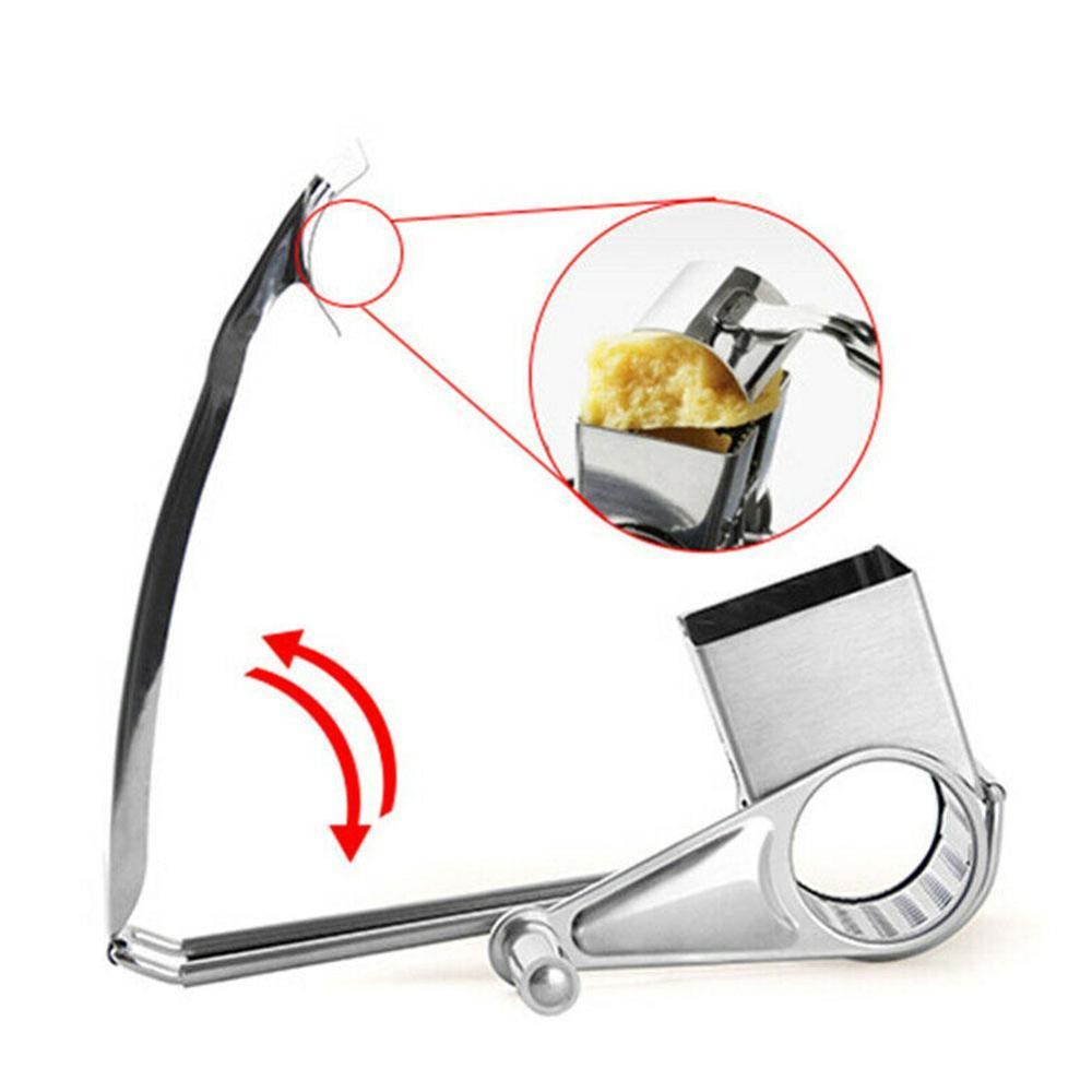 Stainless Steel Cheese Cutter Rotary Cheese Grater Vegetable Cutter Slicer Shredder 3 Interchanging Rotary Cylinders Drums
