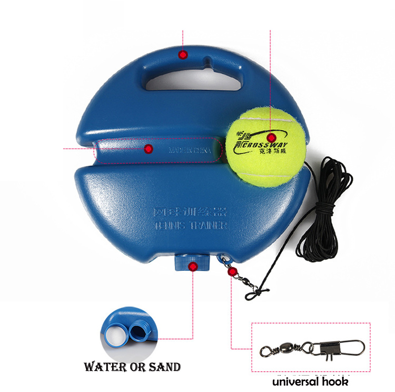 Base de entrenamiento de tenis de alta resistencia, con cuerda elástica, pelota de práctica, rebote automático, entrenador de tenis, dispositivo de combate