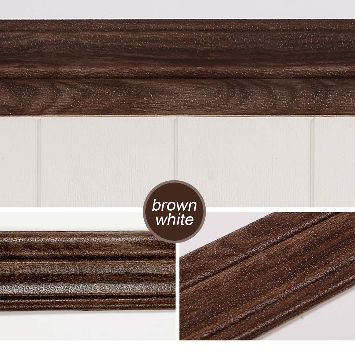 8*230CM Living Room Waist Line Wall Sticker Home Tiles Waterproof Self Adhesive PVC Wallpaper Border Foam Background Baseboard