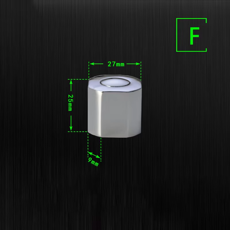 Cold Faucet Switch Handle Kitchen Bathroom Accessories Chrome Plated Shower Basin Handwheel Mixer Tap Spool Repair Parts: light green