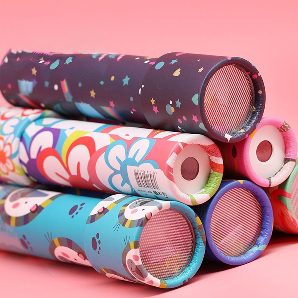 3pz di Carta caleidoscopio Poligono prisma caleidoscopio Poligono Specchio Tubo Ottico per I Bambini (Colorato)