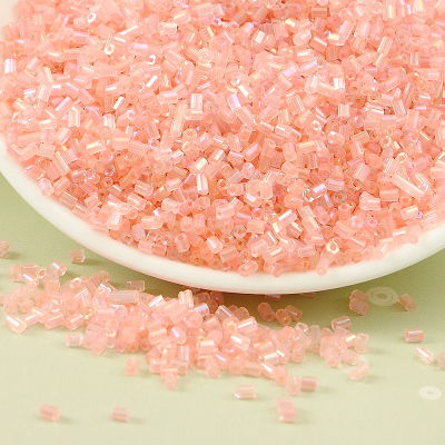 20g/1440 st 2mm ab genomskinliga glaspärlor bugelrör pysselpärlmaterial handgjorda halsringning korsstygn broderitillbehör: H2205 blodrosa