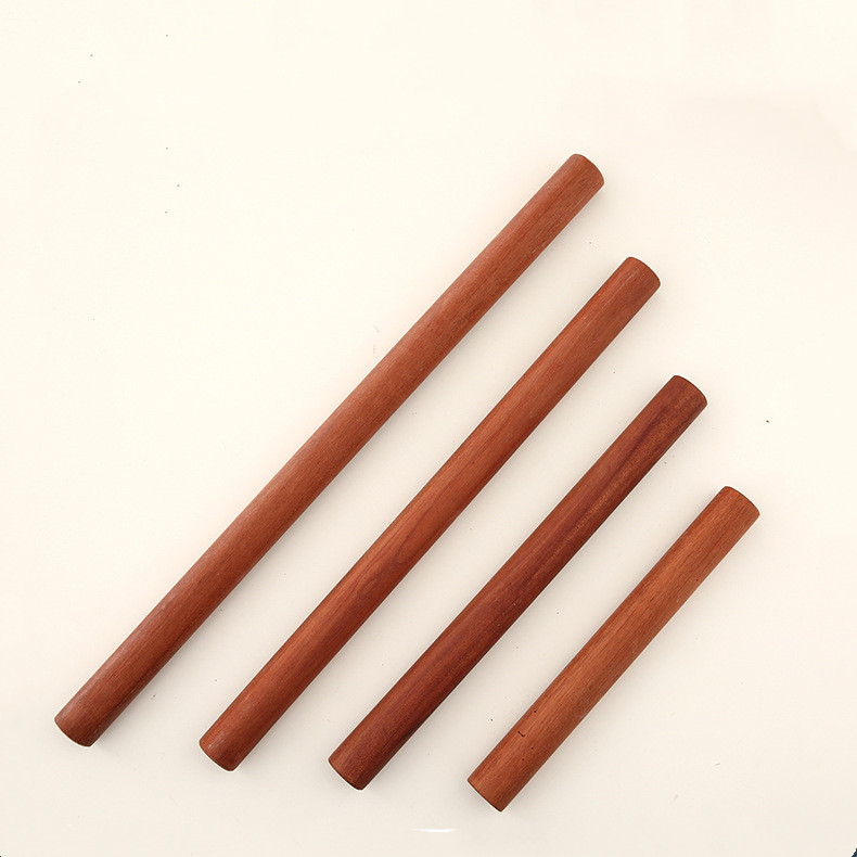 Red sandalwood rolling stick face stick solid wood household pole face roll shaft dumpling stick baking tool rolling pin