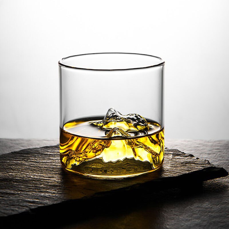 Japan 3D Berg Whiskey Glas Gletscher Altmodische Whiskey Felsen Gläser Whiskey-glas Wodka Tasse Wein Becher