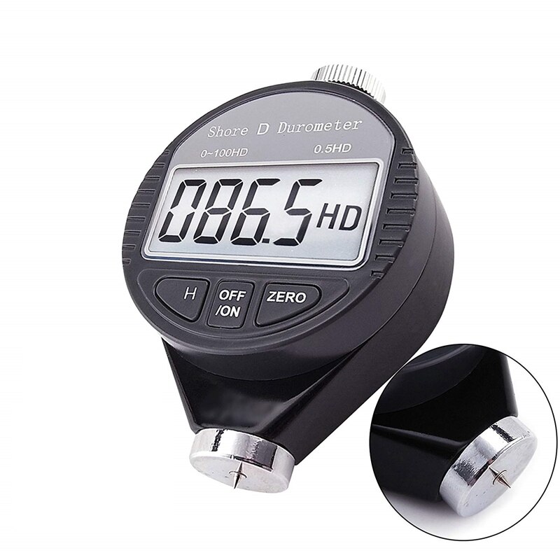 Digital Shore Hardness Durometer Digital Hardness Tester Hardness Meter Shore 0-100 D for Plastic Leather Rubber Multi-Resin