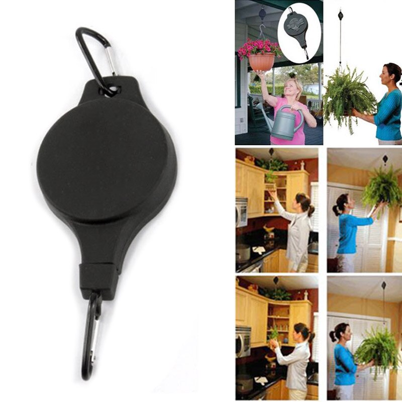 Pull String Pot Retractable Hanging Basket Pulley Flower Plant Pot... – Grandado