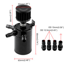 Universal Billet Aluminum Baffled Oil Catch Can Tank Oil Separator