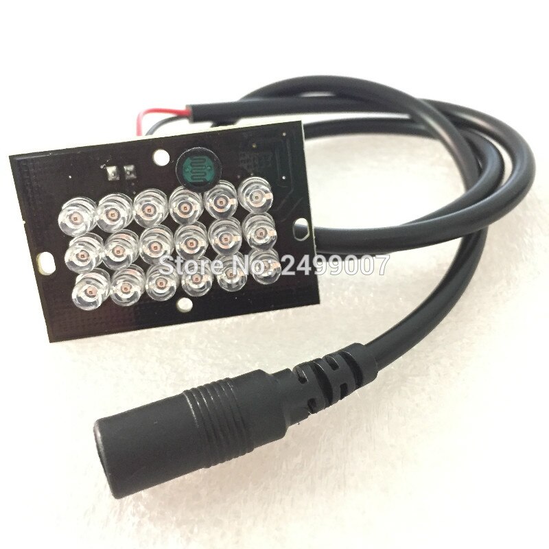 Lihmsek 940nm 18pcs IR LEDs Infrared Light Board DC12V Invisible light at night No red exposure to eye IR Illuminator accessory