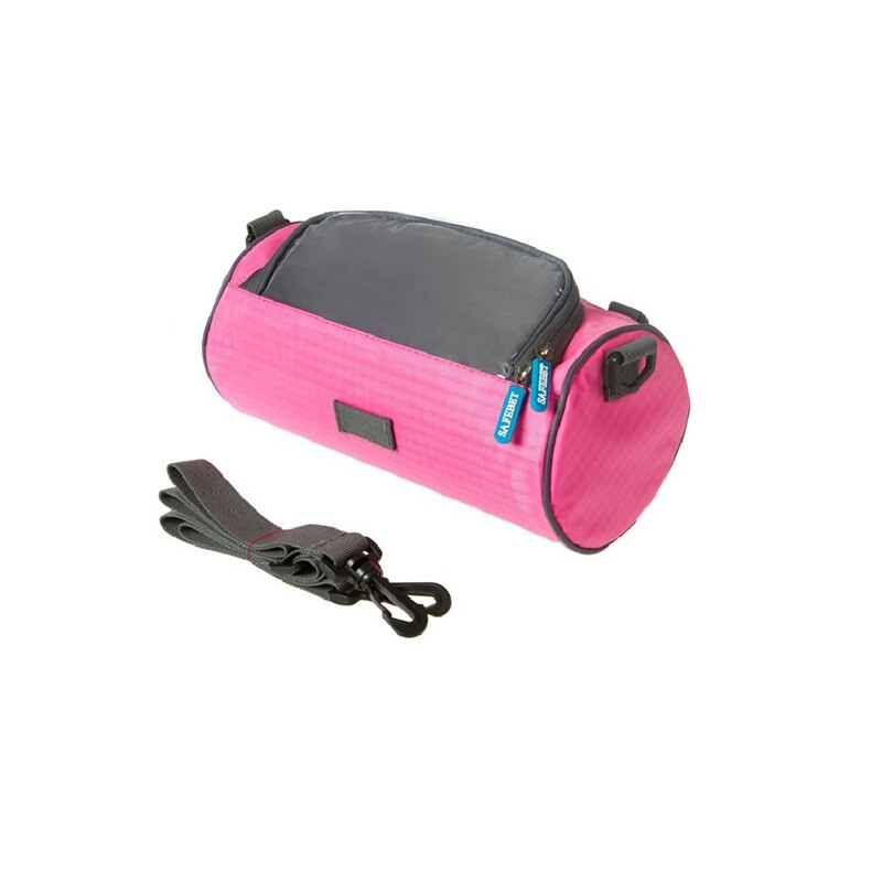 Grote fietstassen stuur voorbuis waterdichte fiets telefoon tas touchscreen tas voor student vrouwen meisje accessoires fietsen: Roze