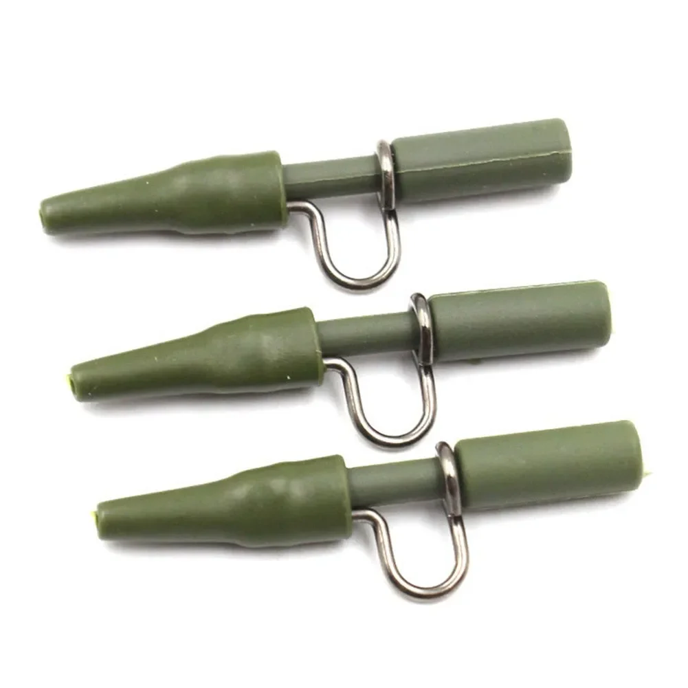 Clips de seguridad de alta resistencia, Kit de cono de gomas traseras, conector giratorio de cambio rápido, buscador de peso de plomo, aparejos de pesca de carpa, 10/20 piezas