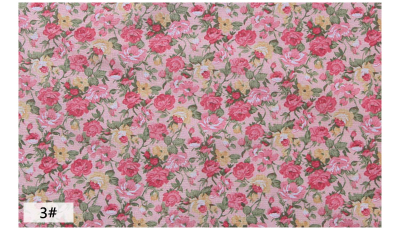 Vintage Rose Bloemen Stof Goedkope Peach Skin Stof Voor Gordijn Thuis Textiel Dunne Naaien Materiaal W40: 3 / 45x150cm(0.5yards)