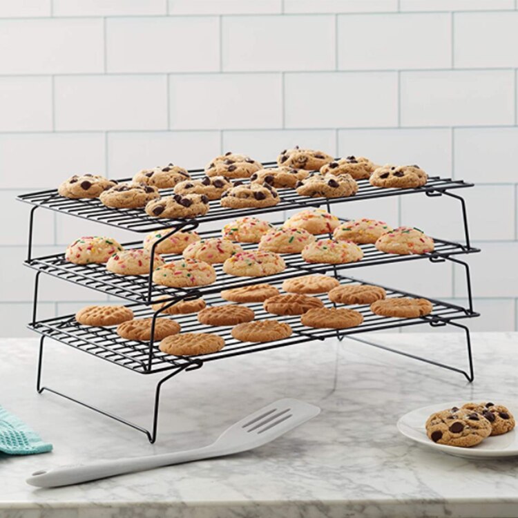 Stainless Steel Foldable 1/3 Tier Bakery Baking Cookies Making Desserts Cake Cooling Racks